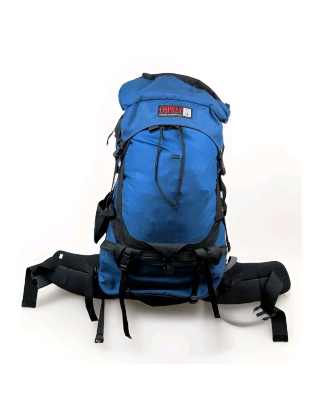 Vintage Osprey Silhouette Hiking / Trekking Camping  Backpack Sz L Blue *Read*